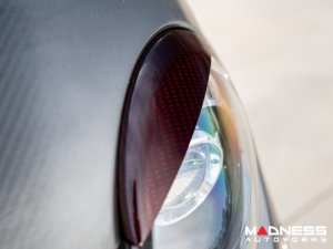 FIAT 500 Eyebrows - Carbon Fiber - Red Candy